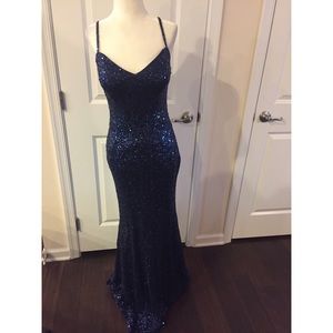 Navy evening gown
